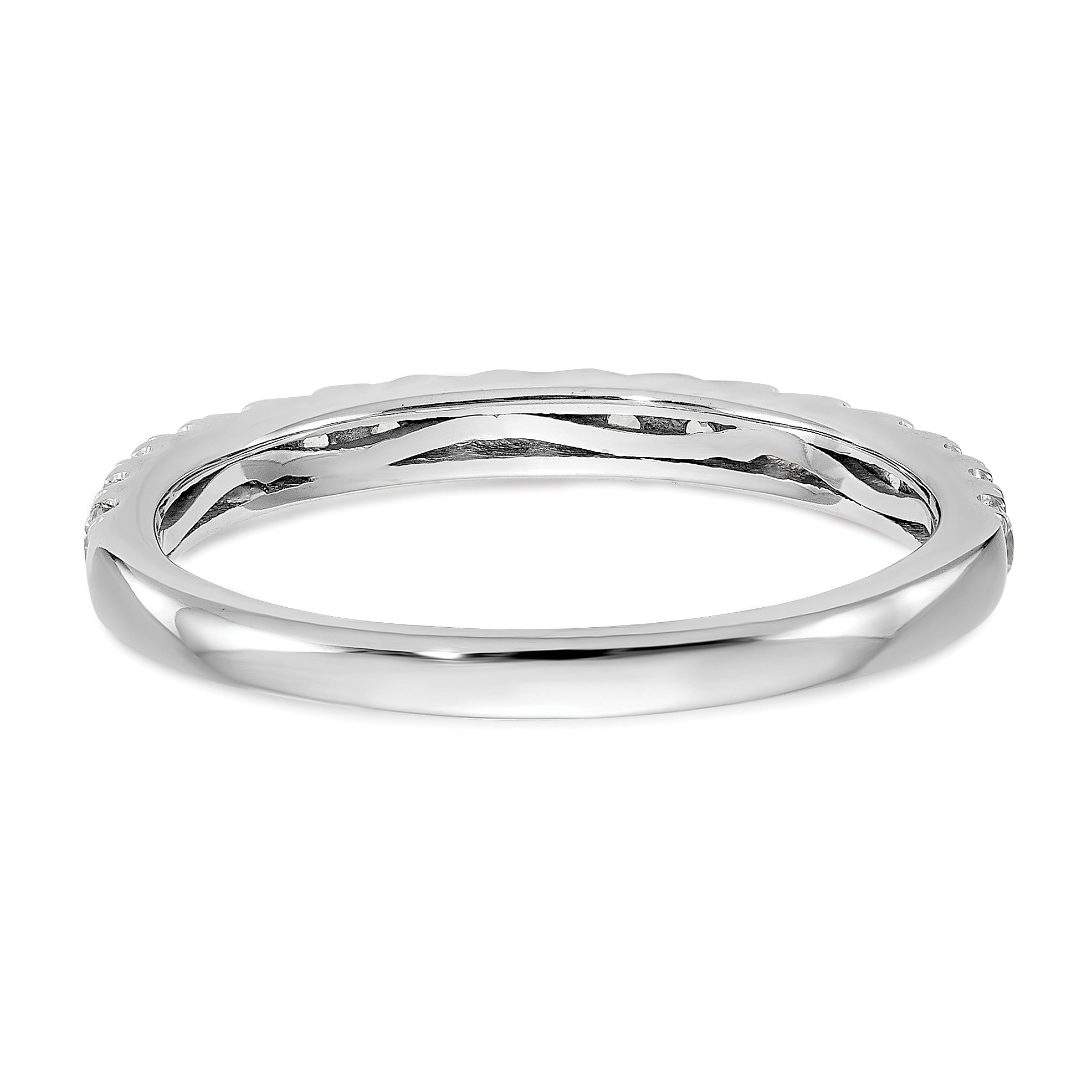 0.42ct. CZ Solid Real 14K White Gold Wedding Band Ring