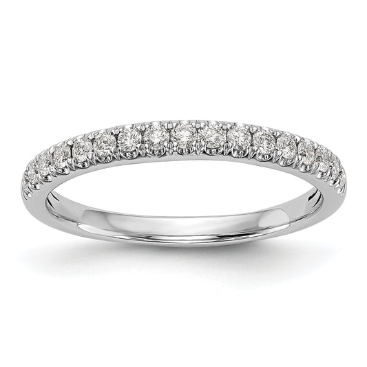 0.42ct. CZ Solid Real 14K White Gold Wedding Band Ring