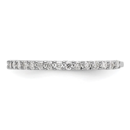 14K White Gold Real Diamond Band