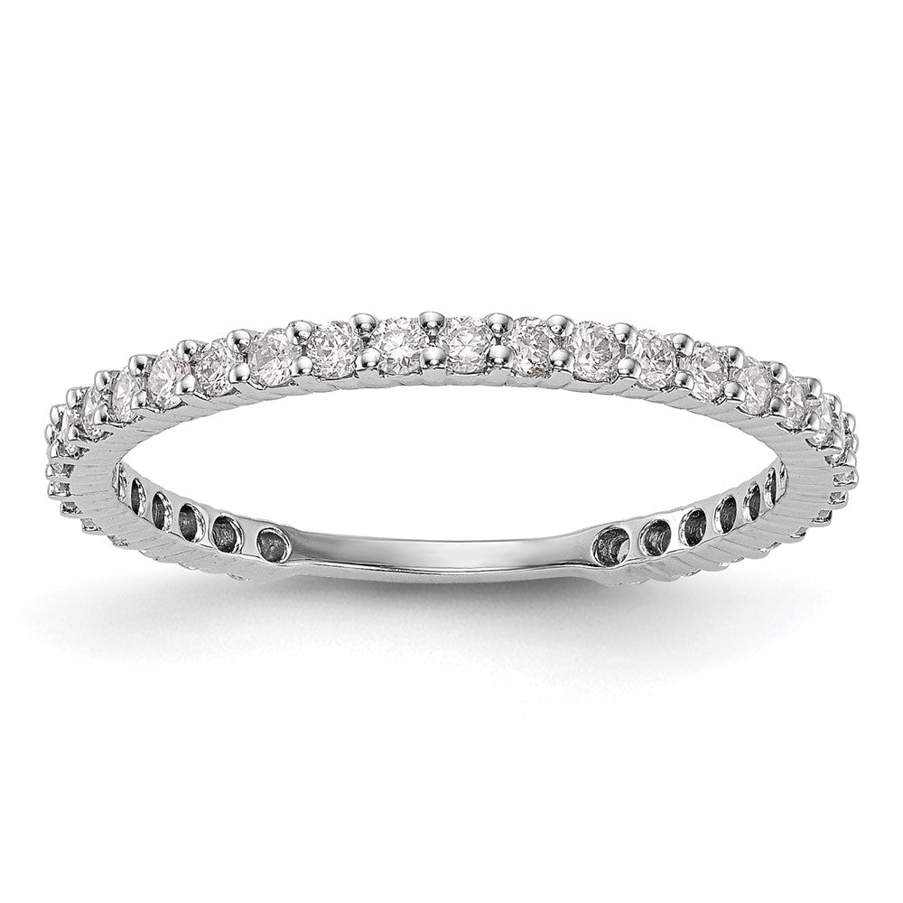 14k White Gold 3/8 carat Complete Round Diamond Band