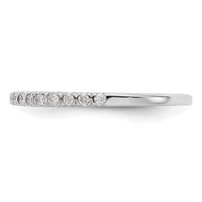14K White Gold Real Diamond Band