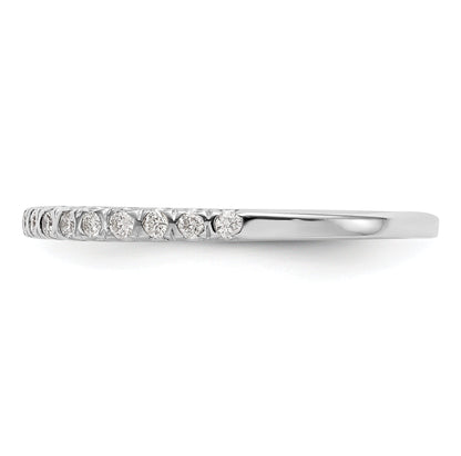0.15ct. CZ Solid Real 14K White Gold Wedding Band Ring