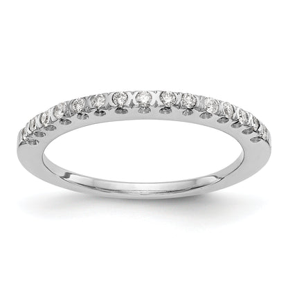 0.15ct. CZ Solid Real 14K White Gold Wedding Band Ring
