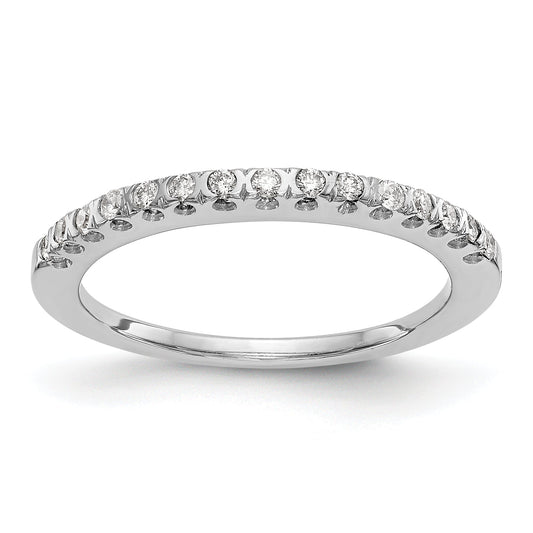 0.15ct. CZ Solid Real 14K White Gold Wedding Band Ring