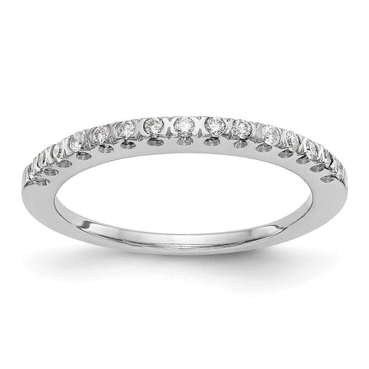 14K White Gold Real Diamond Band