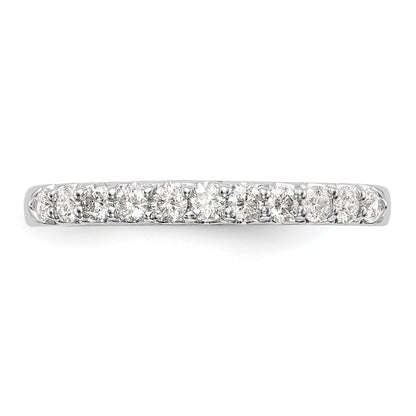 14K White Gold Real Diamond Band