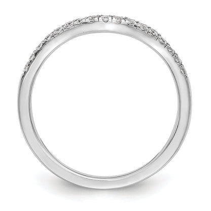 0.19ct. CZ Solid Real 14K White Gold Wedding Band Ring