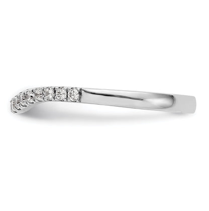0.19ct. CZ Solid Real 14K White Gold Wedding Band Ring