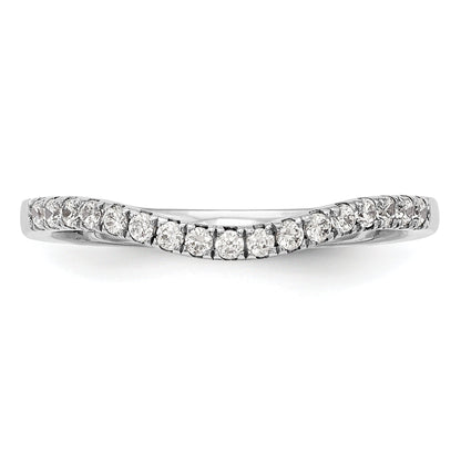 0.19ct. CZ Solid Real 14K White Gold Wedding Band Ring