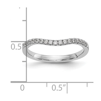 14K White Gold Real Diamond Band