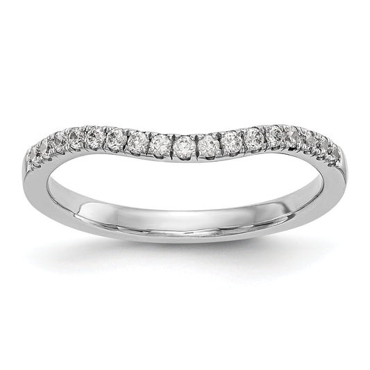 0.19ct. CZ Solid Real 14K White Gold Wedding Band Ring
