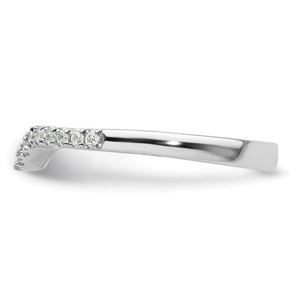 14K White Gold Real Diamond Band