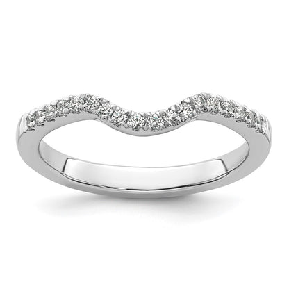 14K White Gold Real Diamond Band