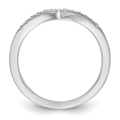 0.16ct. CZ Solid Real 14K White Gold Wedding Band Ring
