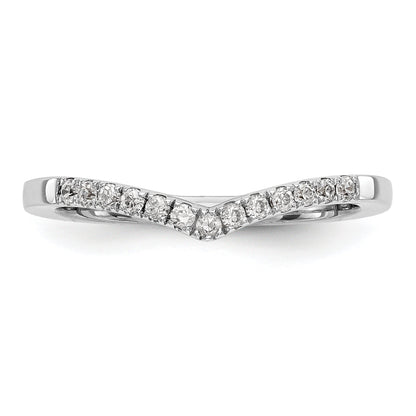 0.16ct. CZ Solid Real 14K White Gold Wedding Band Ring