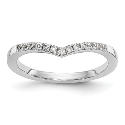 0.16ct. CZ Solid Real 14K White Gold Wedding Band Ring