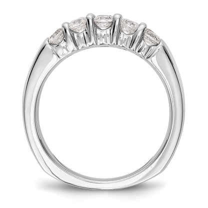 1.00ct. CZ Solid Real 14K White Gold Wedding Band Ring