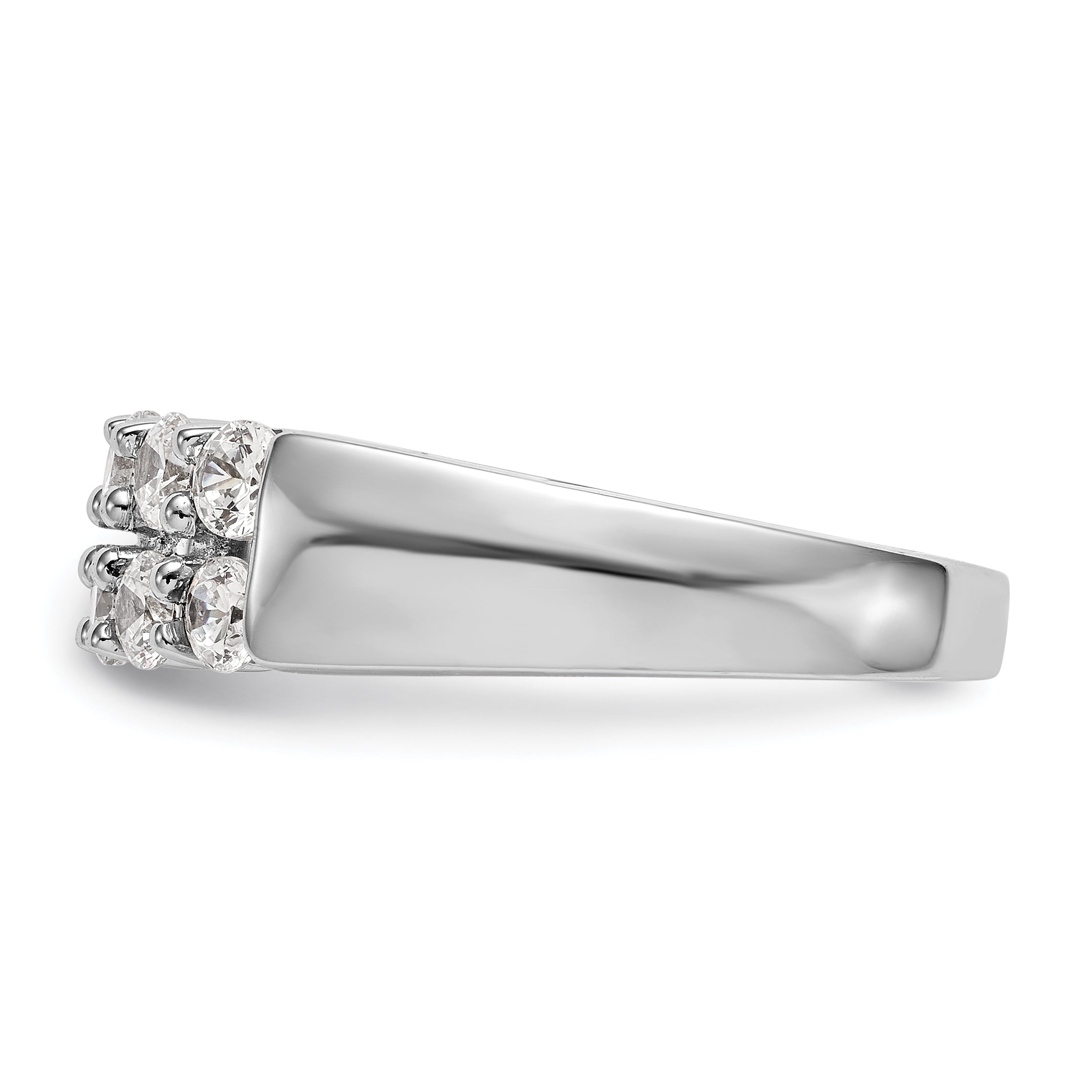 1.00ct. CZ Solid Real 14K White Gold Wedding Band Ring