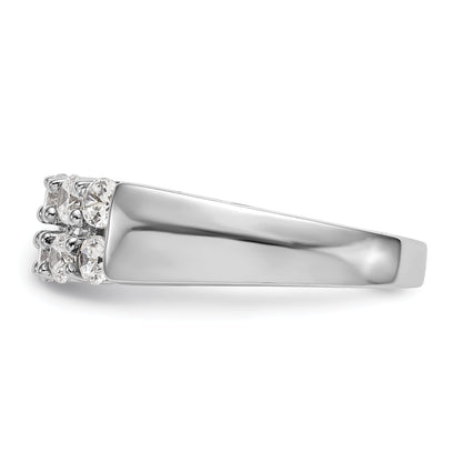 1.00ct. CZ Solid Real 14K White Gold Wedding Band Ring