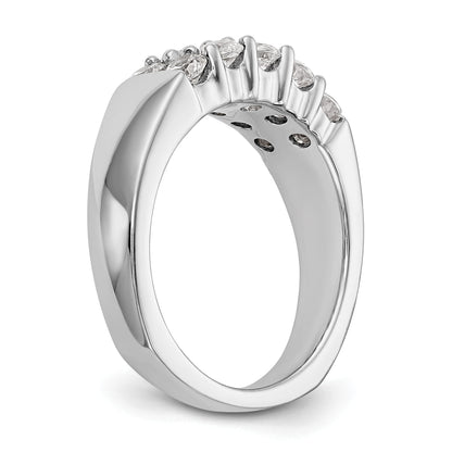 1.00ct. CZ Solid Real 14K White Gold Wedding Band Ring