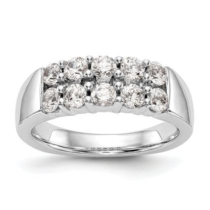 1.00ct. CZ Solid Real 14K White Gold Wedding Band Ring