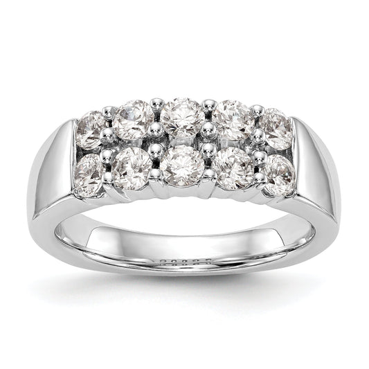 1.00ct. CZ Solid Real 14K White Gold Wedding Band Ring