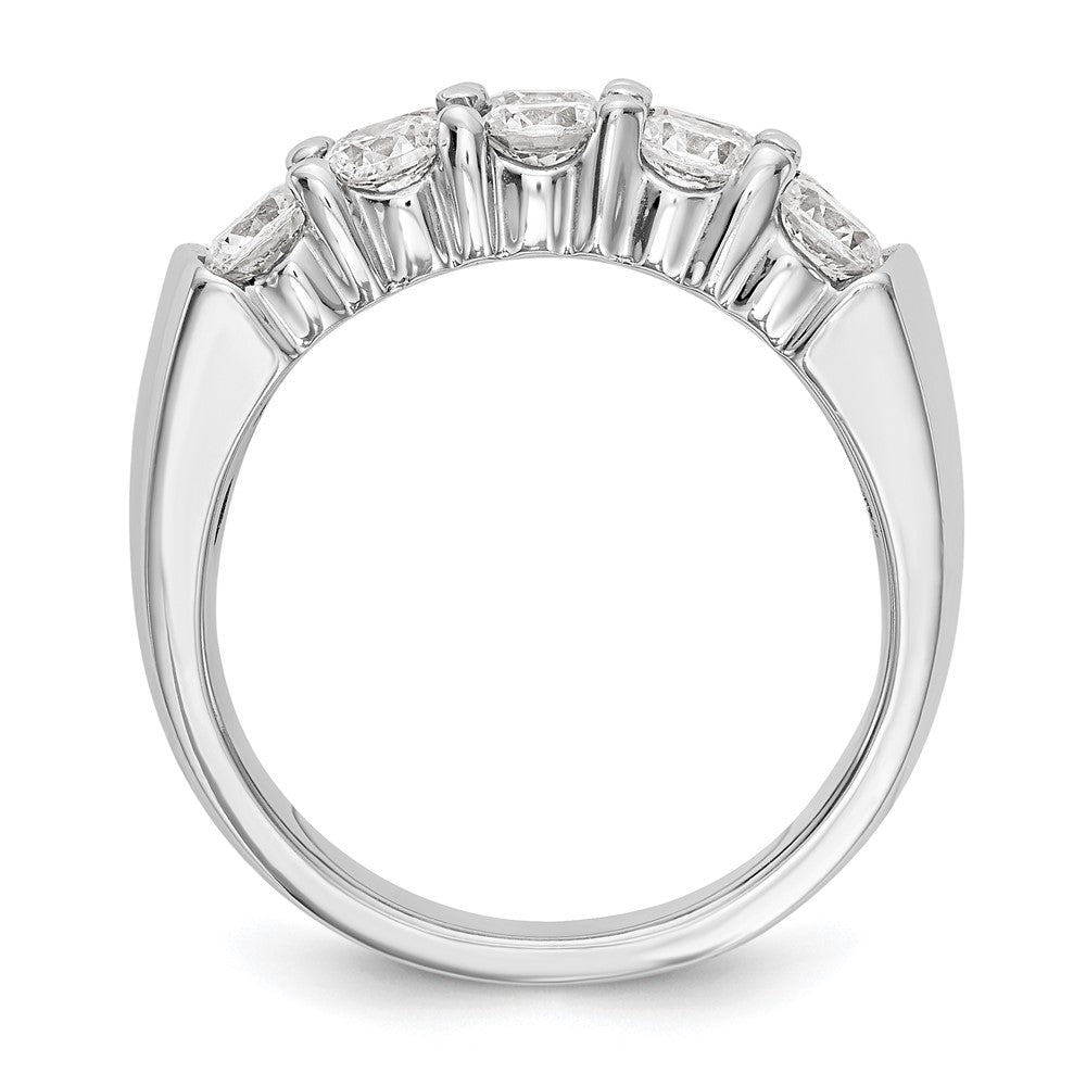 14K White Gold Real Diamond Band