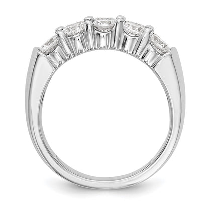 14K White Gold Real Diamond Band