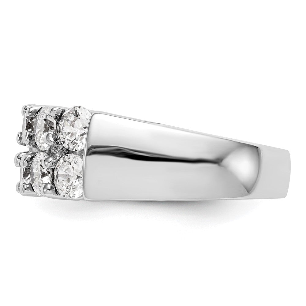 14K White Gold Real Diamond Band