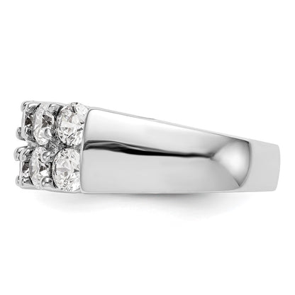 14K White Gold Real Diamond Band