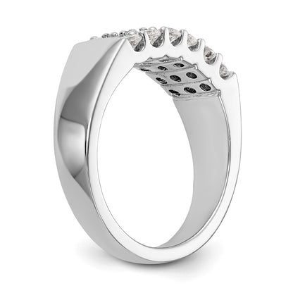 14K White Gold Real Diamond Band