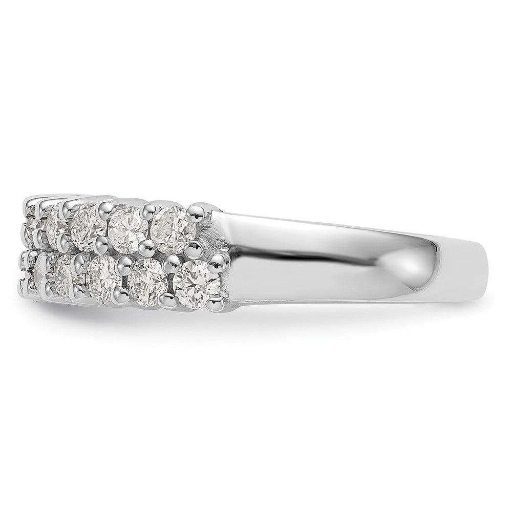 1.00ct. CZ Solid Real 14K White Gold Wedding Band Ring