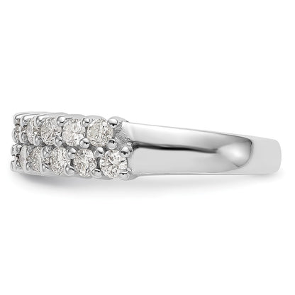 1.00ct. CZ Solid Real 14K White Gold Wedding Band Ring