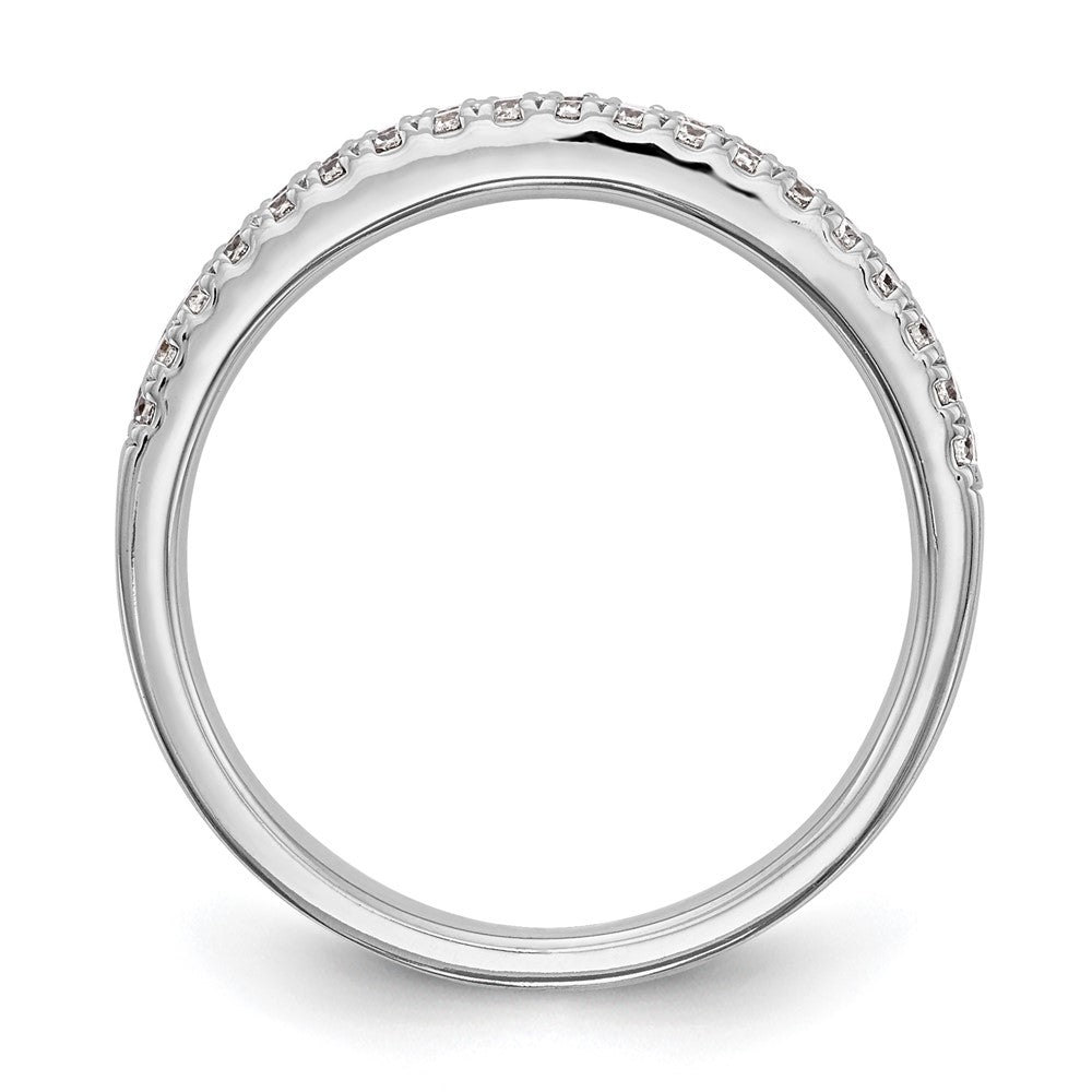 14K White Gold Real Diamond Band