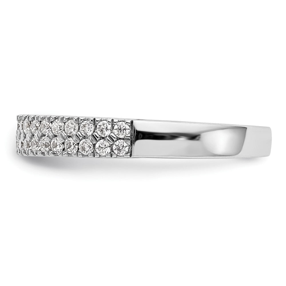 14K White Gold Real Diamond Band