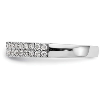 14K White Gold Real Diamond Band