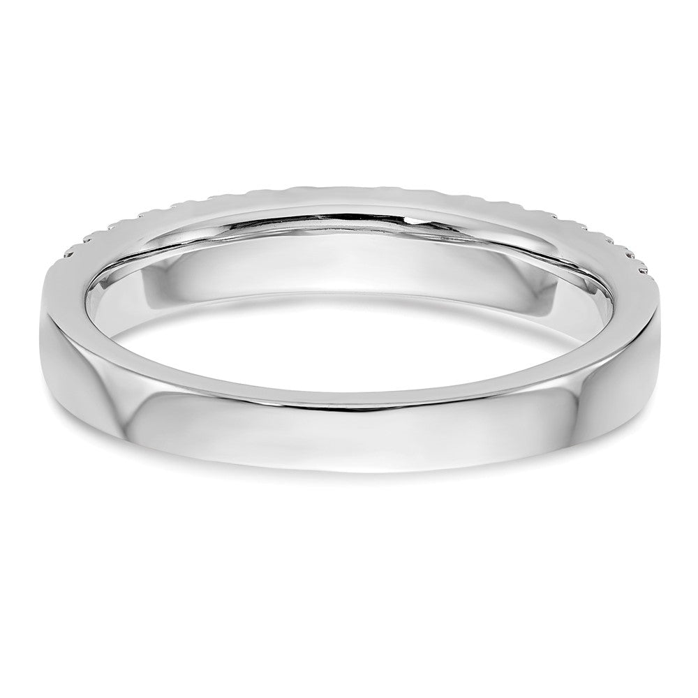 14K White Gold Real Diamond Band
