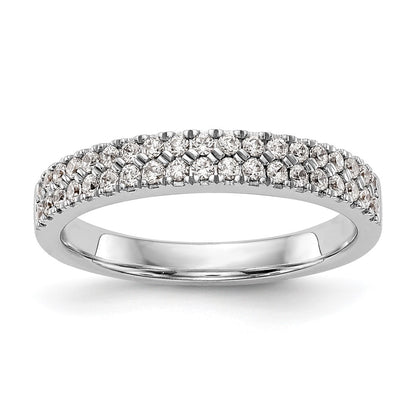 14K White Gold Real Diamond Band