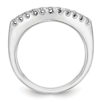 0.11ct. CZ Solid Real 14K White Gold Wedding Band Ring