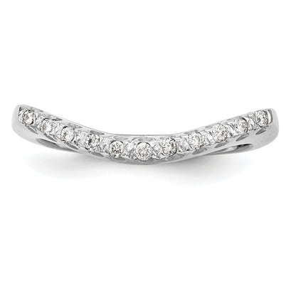 0.11ct. CZ Solid Real 14K White Gold Wedding Band Ring