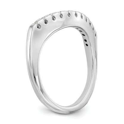 0.11ct. CZ Solid Real 14K White Gold Wedding Band Ring