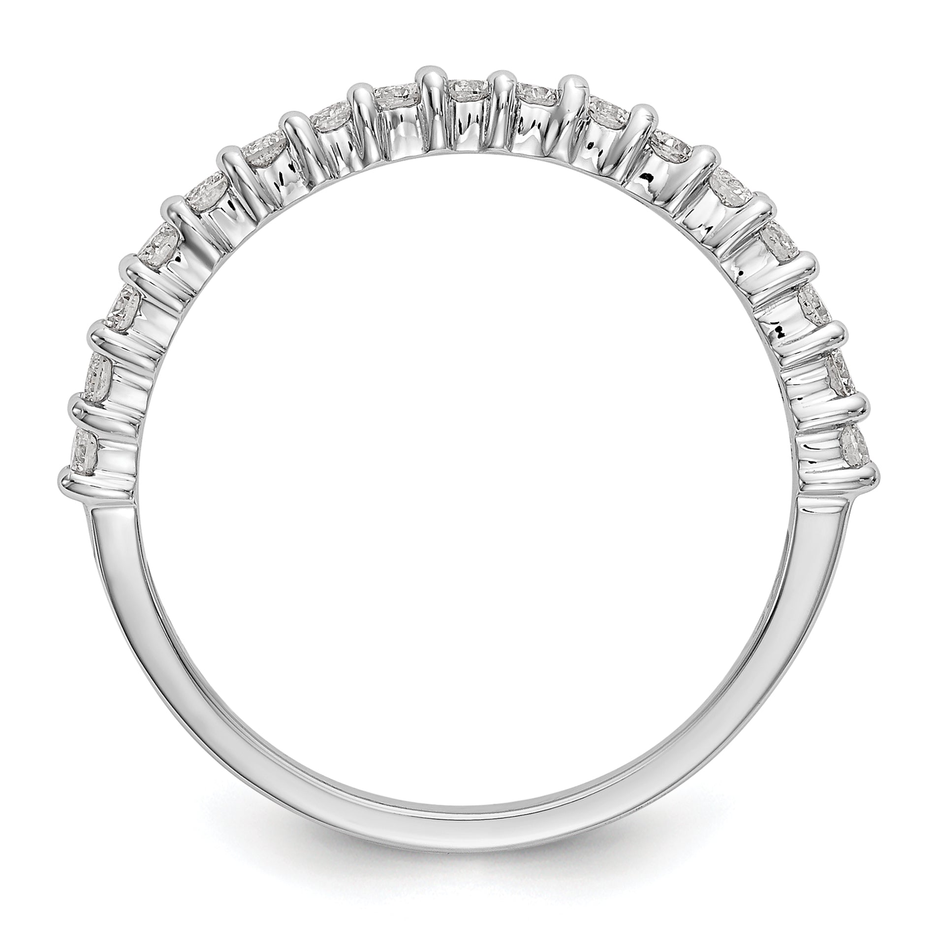 0.40ct. CZ Solid Real 14K White Gold Wedding Band Ring