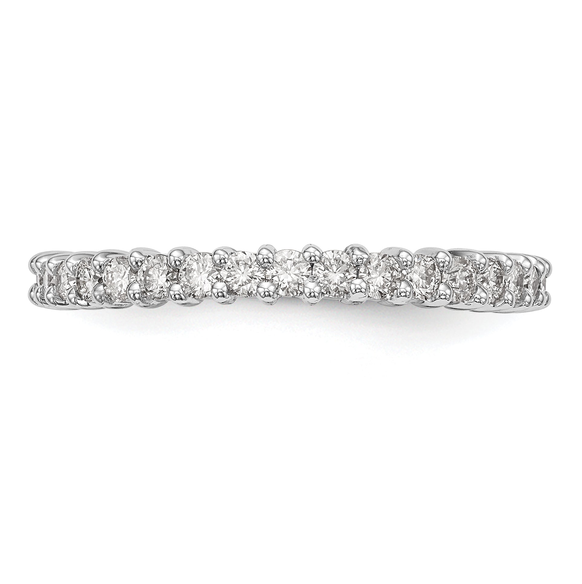 0.40ct. CZ Solid Real 14K White Gold Wedding Band Ring