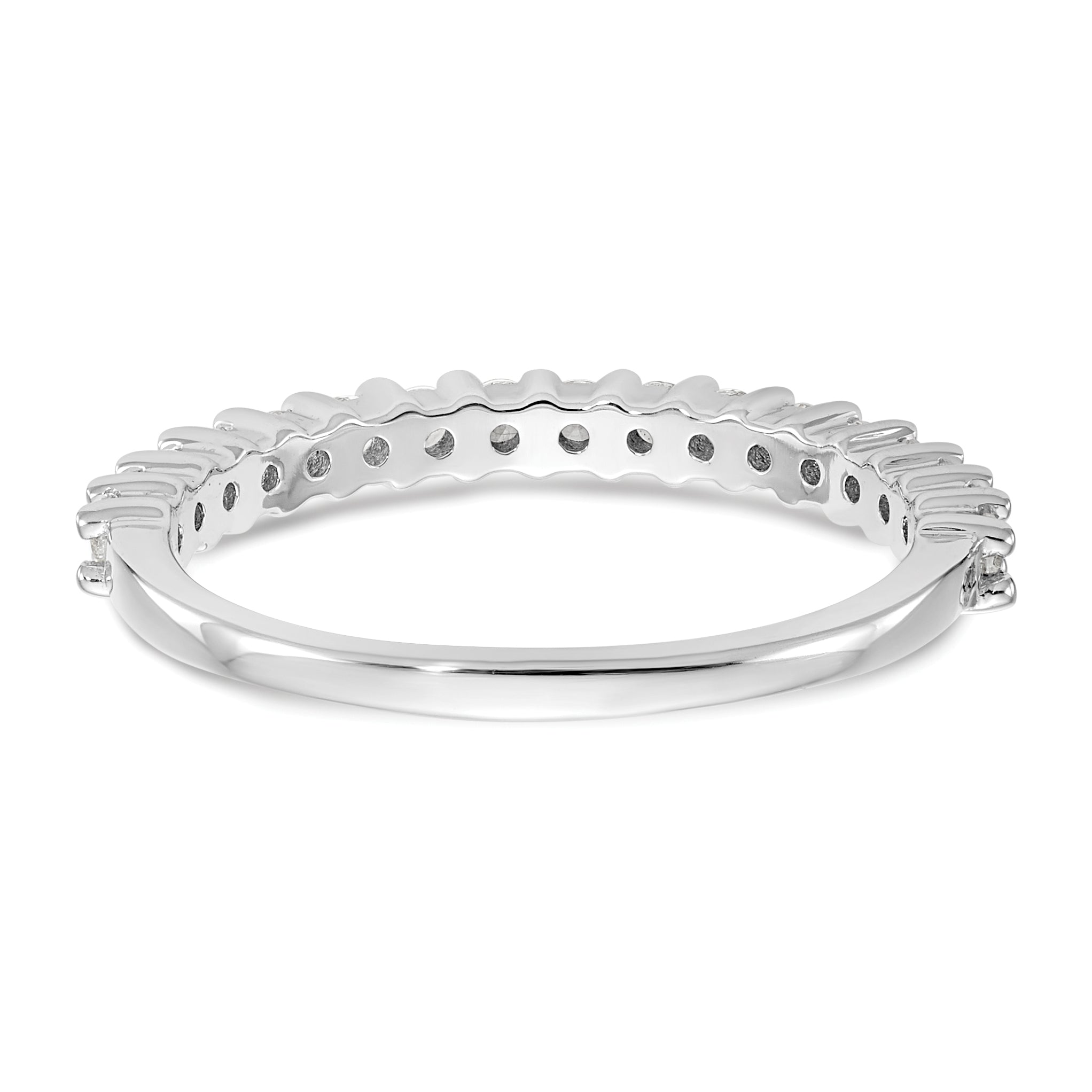0.40ct. CZ Solid Real 14K White Gold Wedding Band Ring