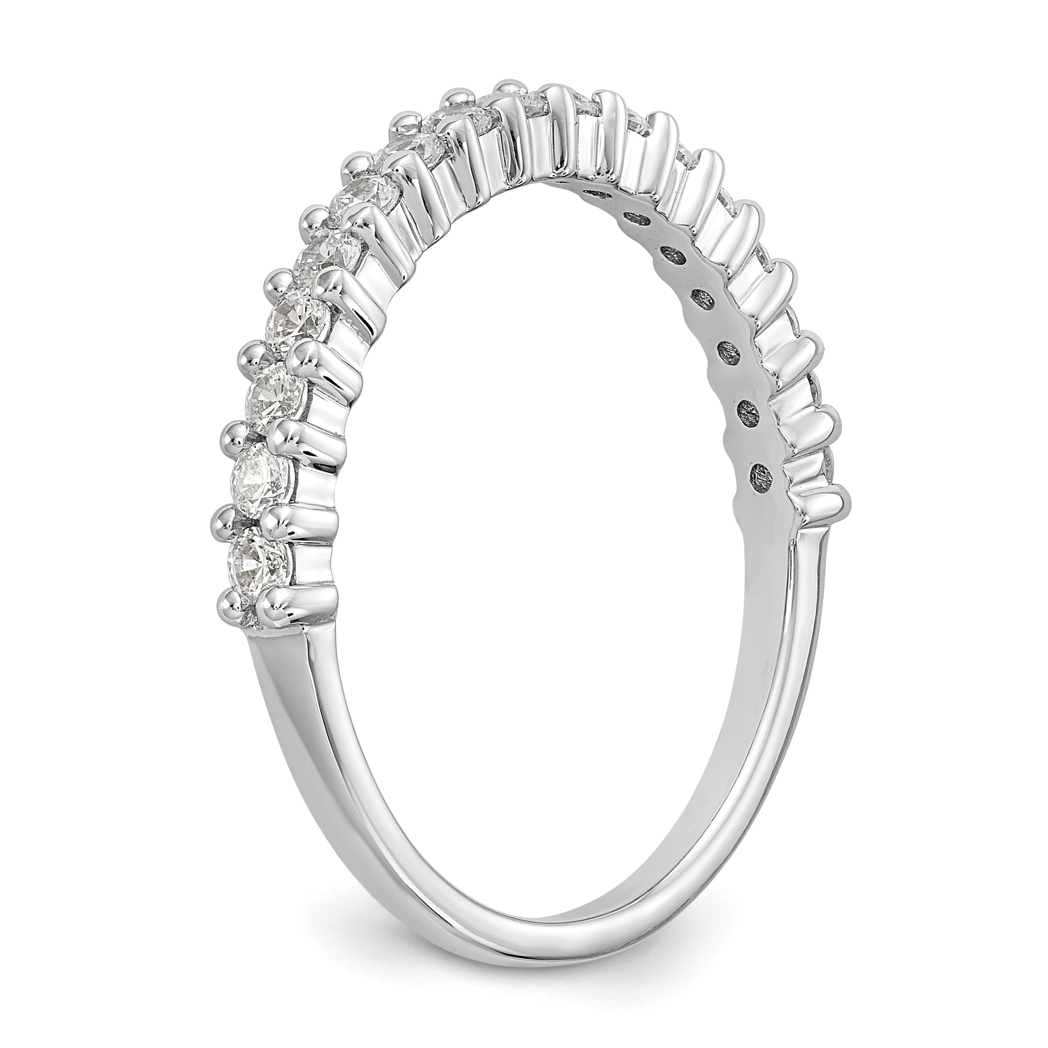0.40ct. CZ Solid Real 14K White Gold Wedding Band Ring