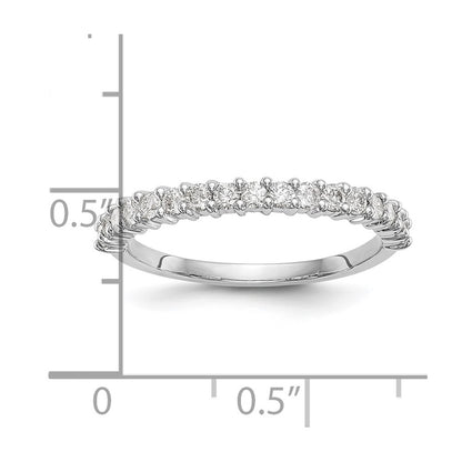 14K White Gold Real Diamond Band