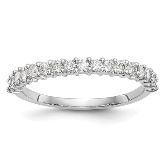 0.40ct. CZ Solid Real 14K White Gold Wedding Band Ring