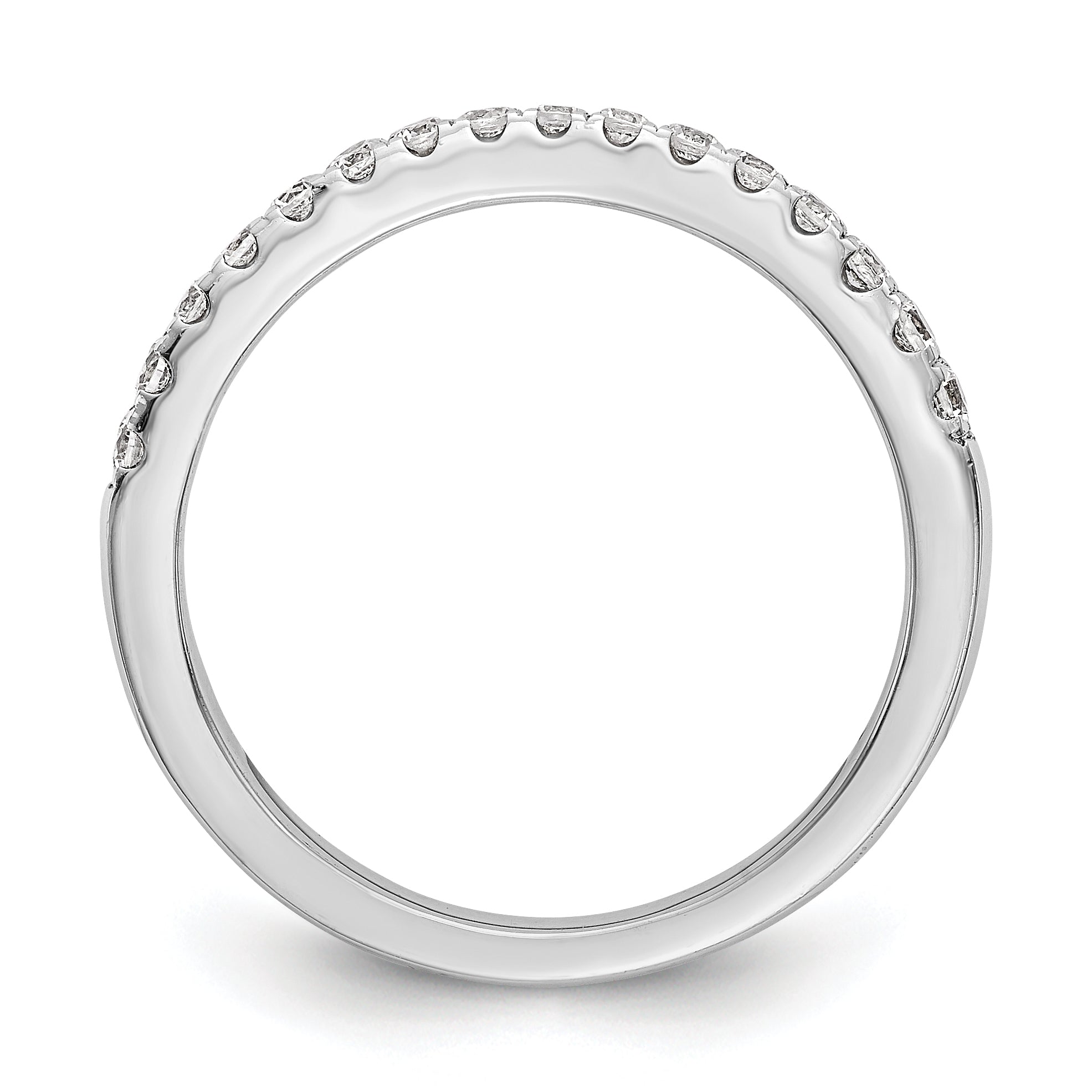 0.22ct. CZ Solid Real 14K White Gold Wedding Band Ring