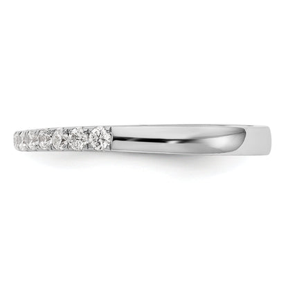 0.22ct. CZ Solid Real 14K White Gold Wedding Band Ring
