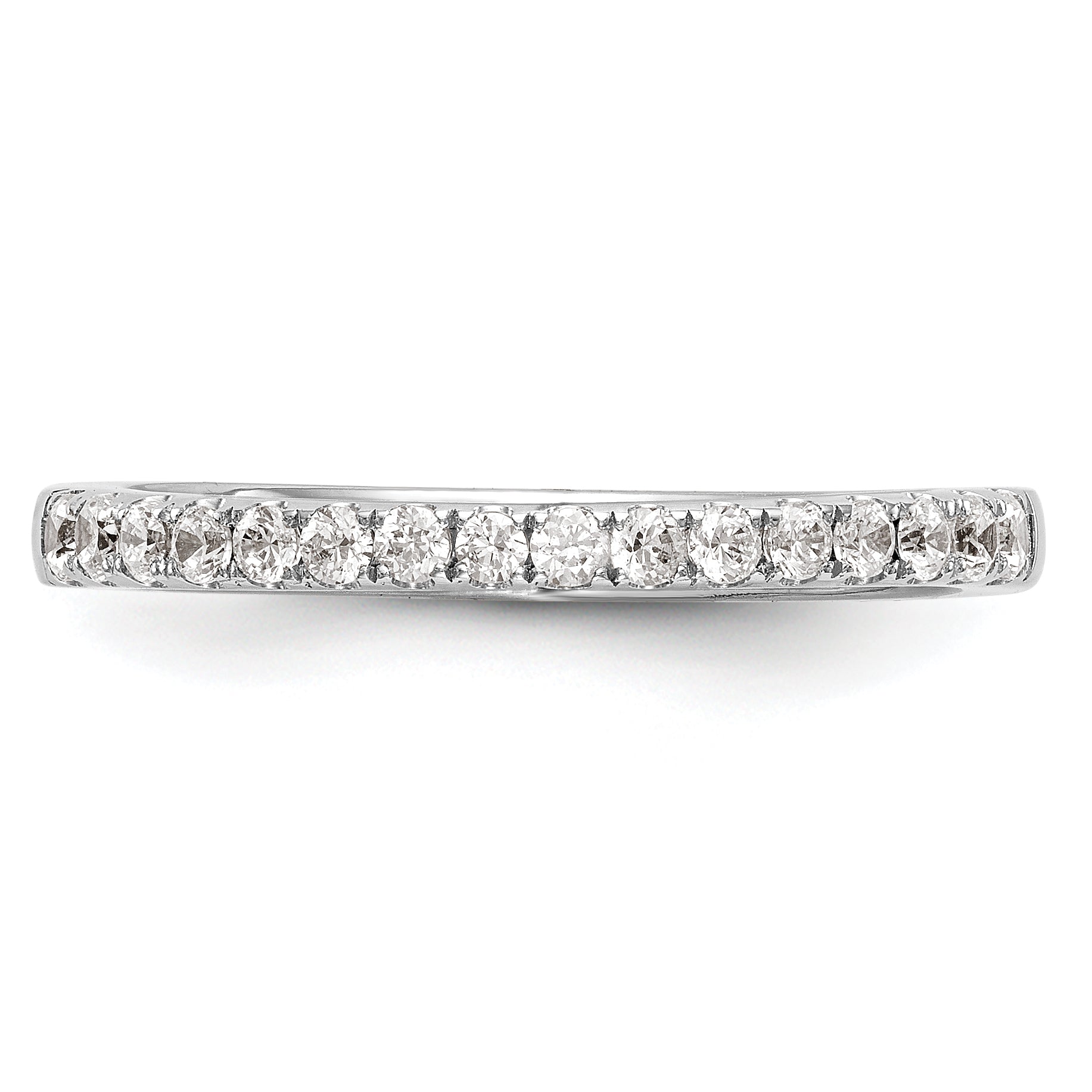 0.22ct. CZ Solid Real 14K White Gold Wedding Band Ring